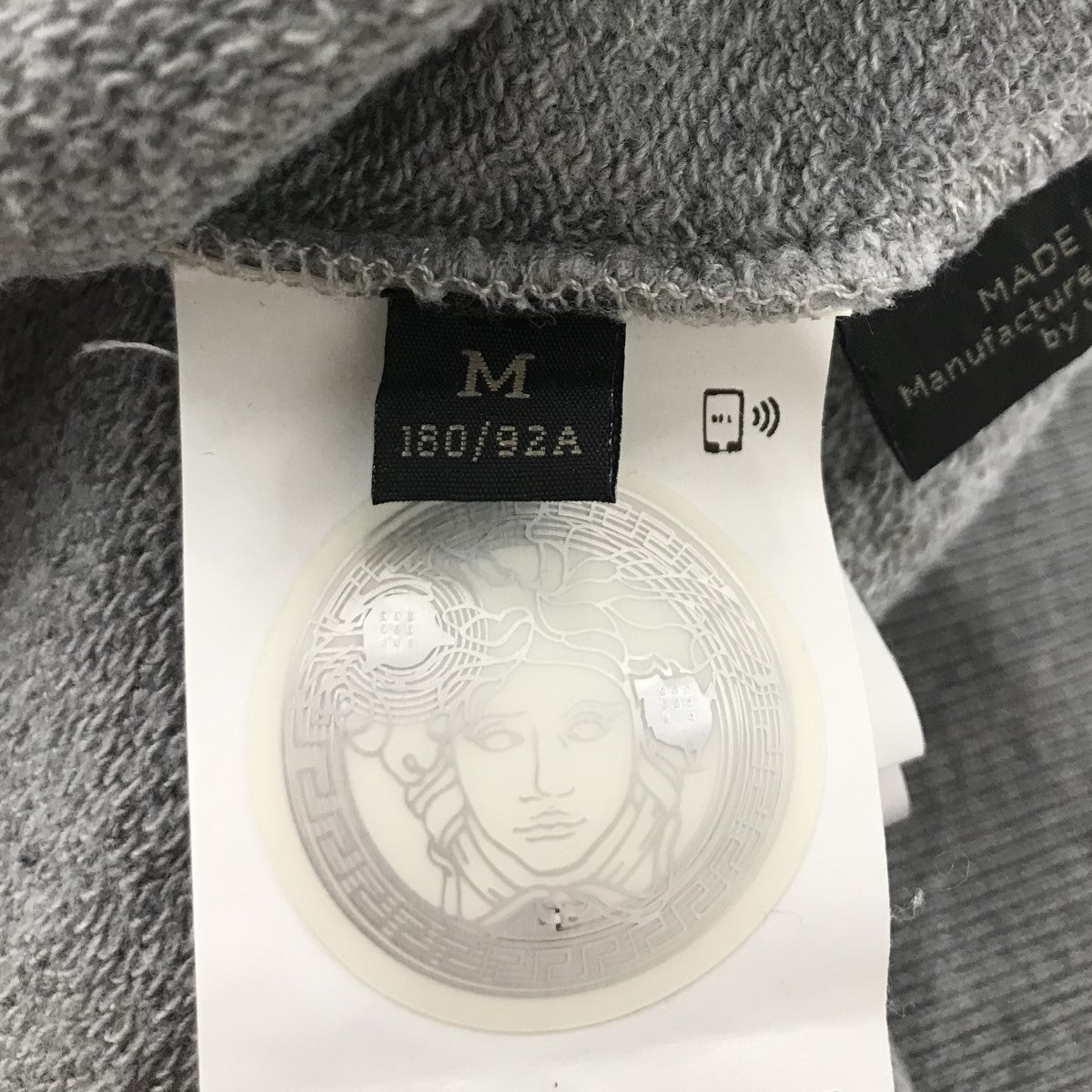 VERSACE(ヴェルサーチ) 刺繍スウェットトレーナーA85327 A85327 グレー