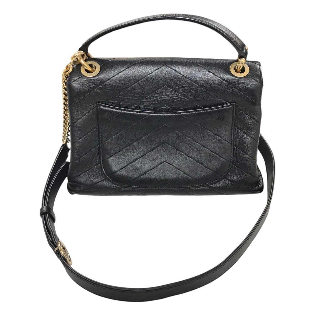 CHANEL Vステッチトップハンドルバッグ の古着・中古アイテム