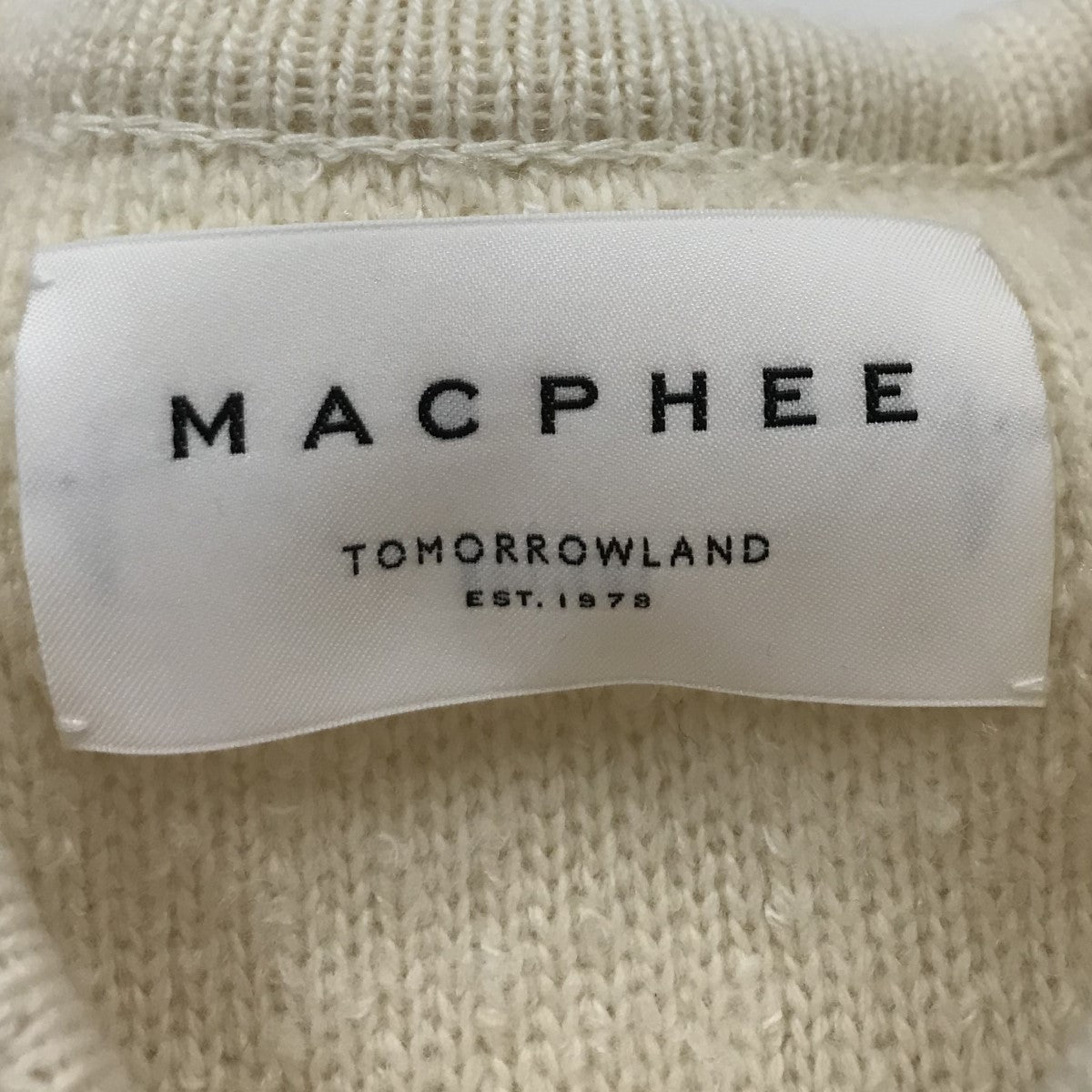 MACPHEE(マカフィー) フェイクムートンクルーネックカーディガン