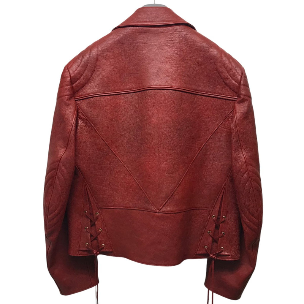 PRADA(プラダ) ダブルライダースジャケット UPW416 レッド サイズ 50  