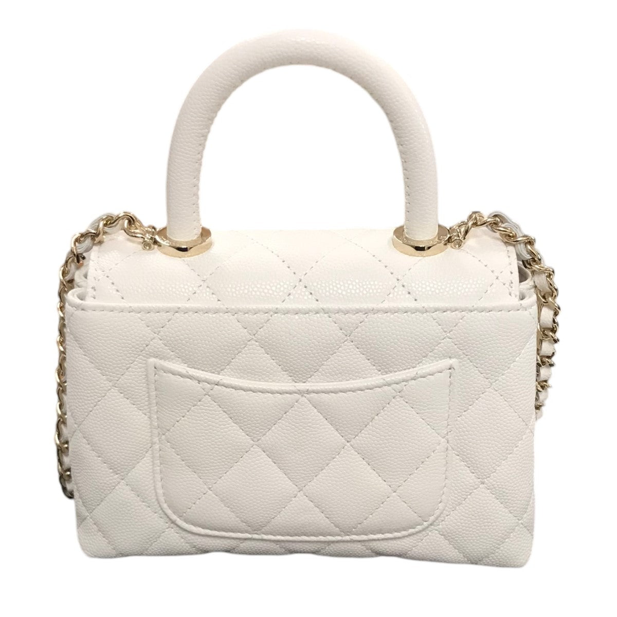 CHANEL(シャネル) ココハンドル14．5キャビアスキン2WAYハンドバッグ 