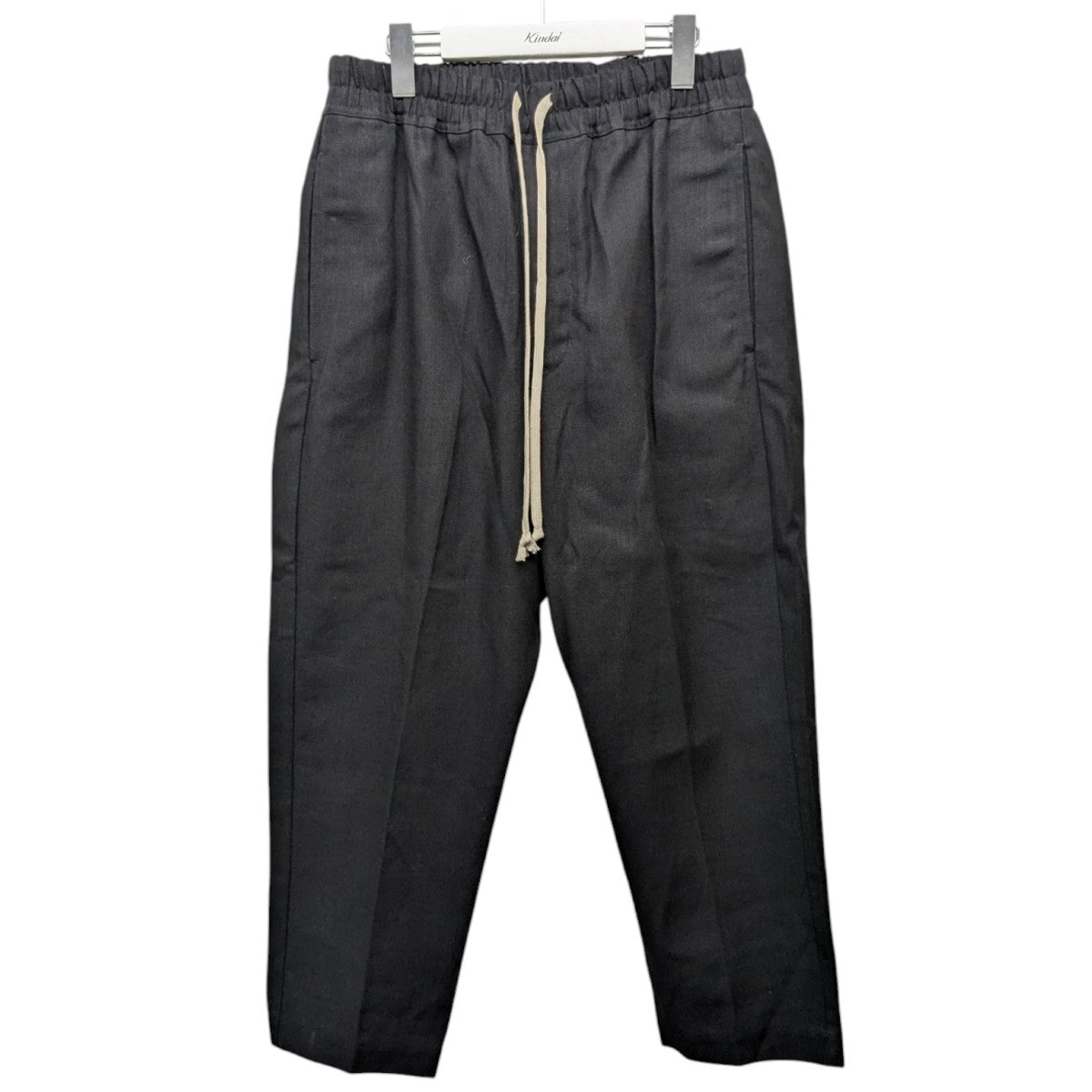 RICK OWENS(リックオウエンス) 22AW「DRAWSTRING ASTAIRES CROPPED」ドローストリングクロップドパンツ  RP02B6303-CHB ブラック サイズ 38｜【公式】カインドオルオンライン ブランド古着・中古通販【kindal】