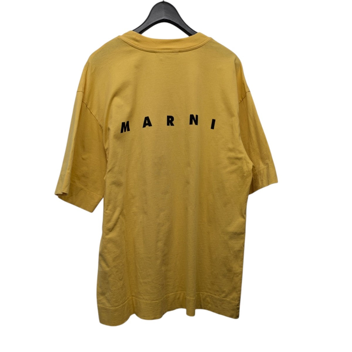 【値下げ】MARNI 21SS ロゴプリントカットソー THJE0129PF ホワイト×ブルー サイズ：38 (EC) MARNI(マルニ) 21SSロゴプリントカットソーTHJE0129PF