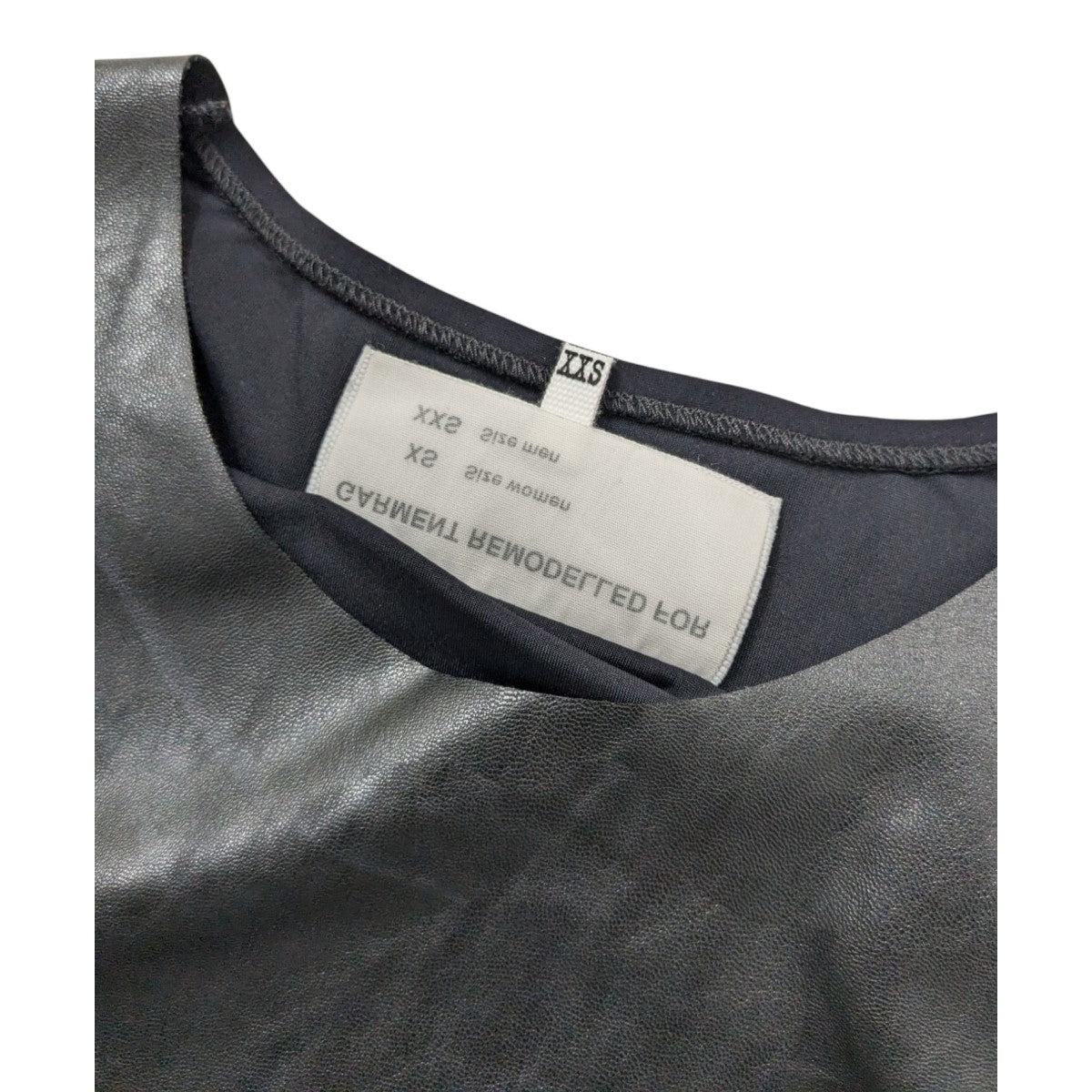 マルタンマルジェラの23AW フェイクレザー切替カットソー ロングTシャツ です。 MM6 Maison Margiela 古着・中古 トップス アイテム