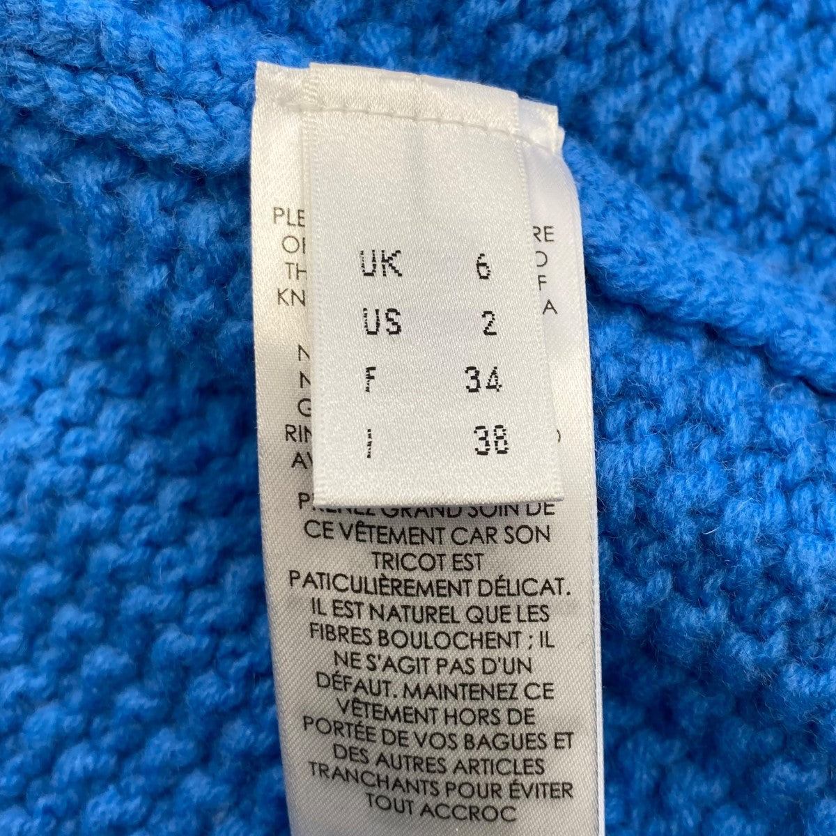 【値下げ】VICTORIA VICTORIA BECKHAM タートルネックニット スカイブルー サイズ：34 (EC) VICTORIA VICTORIA BECKHAM(ヴィクトリア・ベッカム