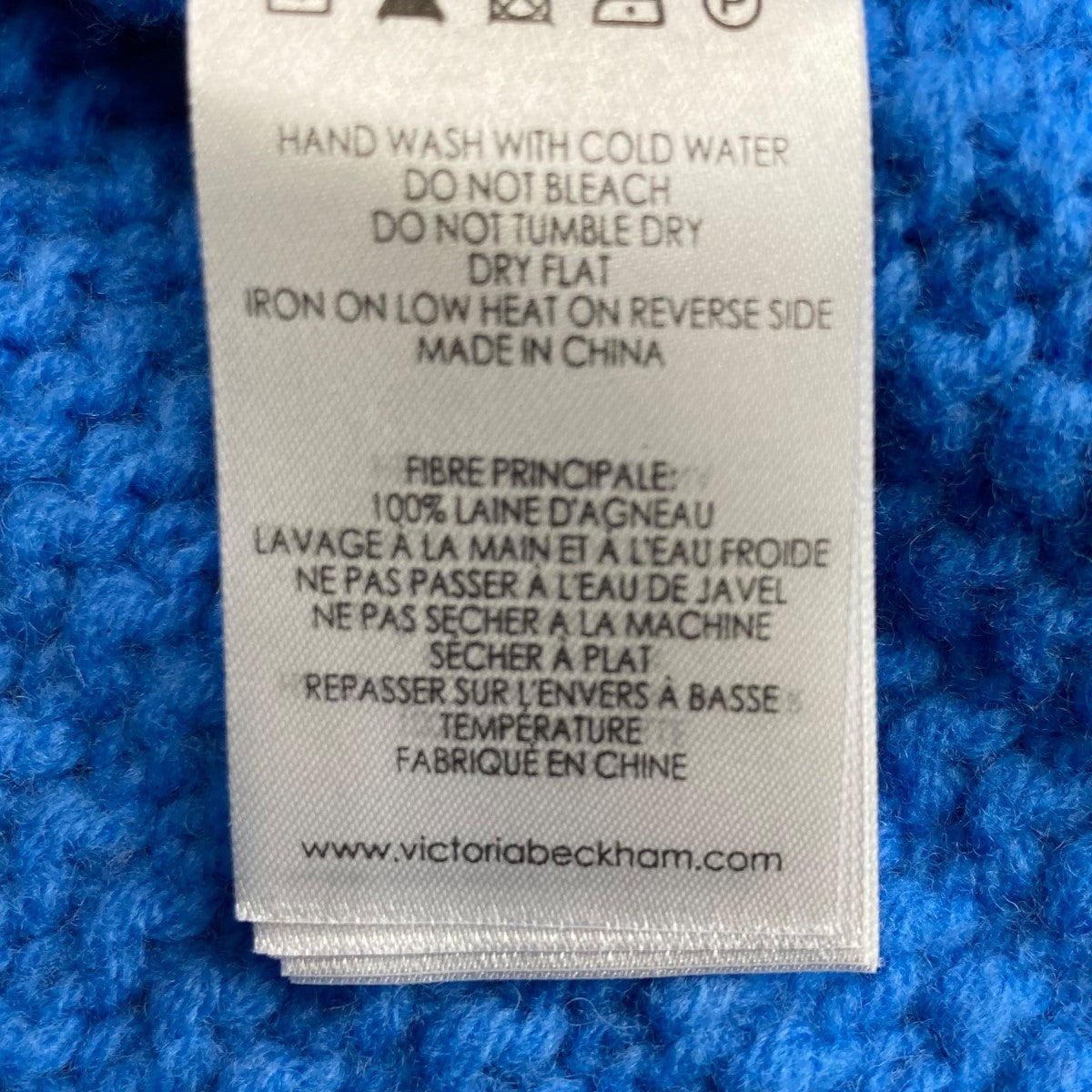 【値下げ】VICTORIA VICTORIA BECKHAM タートルネックニット スカイブルー サイズ：34 (EC) VICTORIA VICTORIA BECKHAM(ヴィクトリア・ベッカム