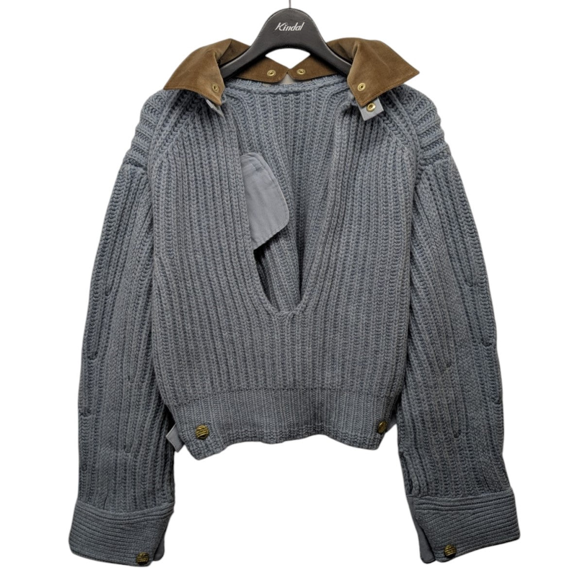 23AW「Detroit Ribbed Sweater」襟付ニットセーター