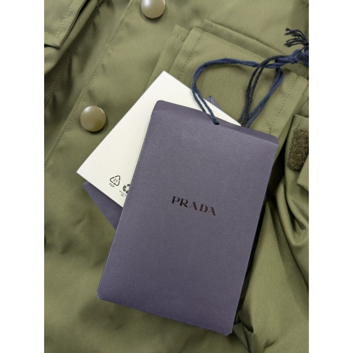 PRADA(プラダ) 半袖 Re-Nylon シャツ SC768 オリーブ サイズ L