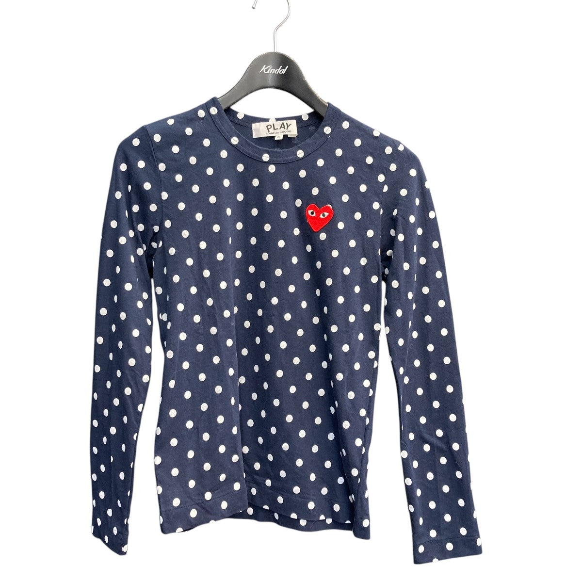 PLAY COMME des GARCONS 古着・中古 プレイコムデギャルソンのロゴワンポイントドットカットソー AZ-T165です。 1