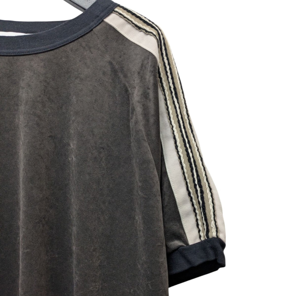23SSLACE TAPE VELOUR T-SHIRTレーステープベロアTシャツ23SS-CST-001