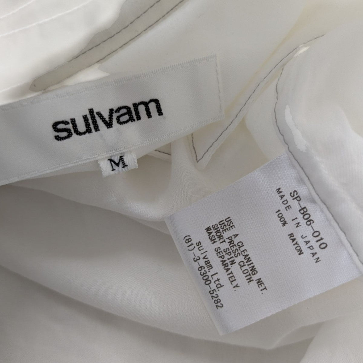 sulvam(サルバム) コントラストステッチシャツSP-B06-010 SP-B06