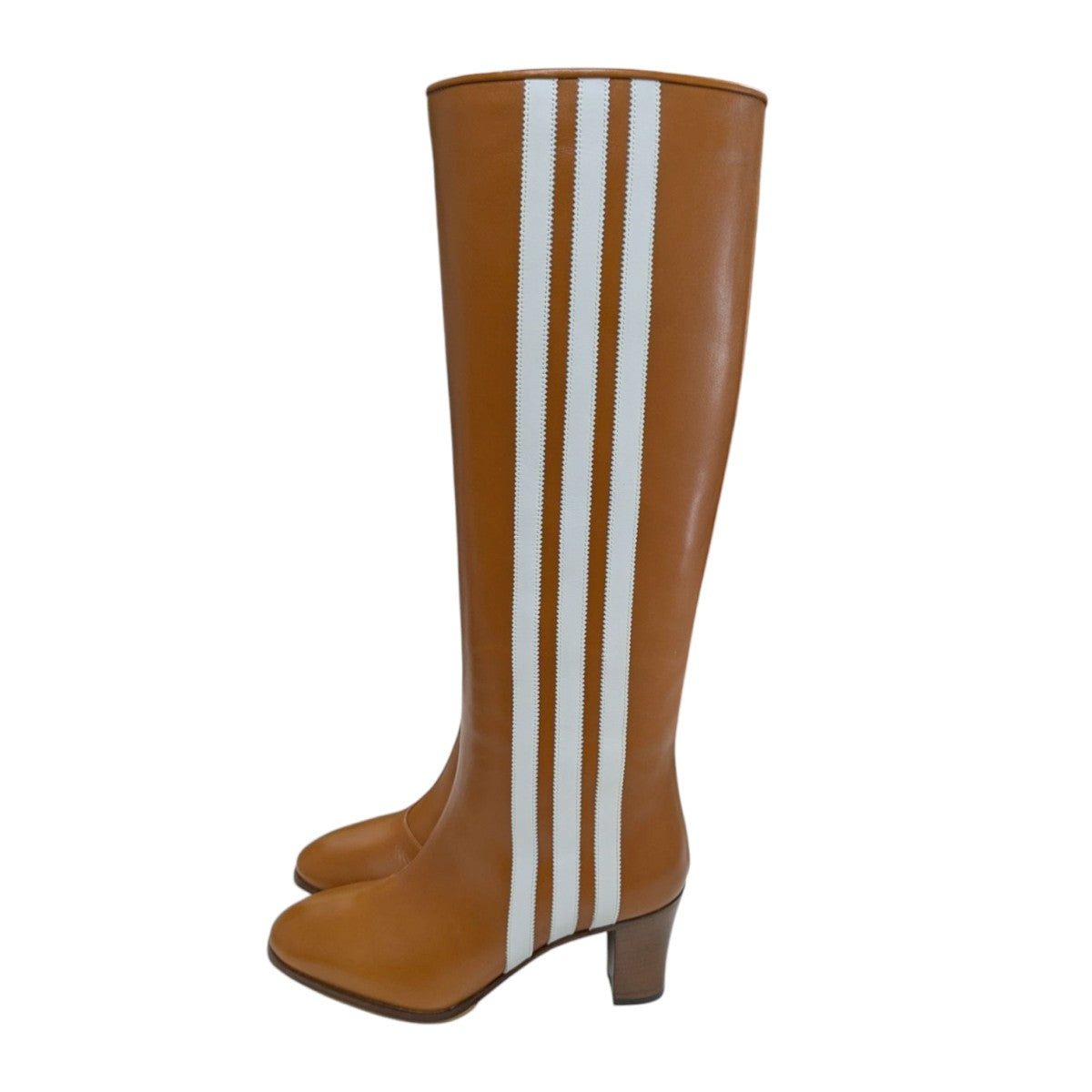 GUCCI×adidas originals レザーロングブーツ 715584 ブラウン