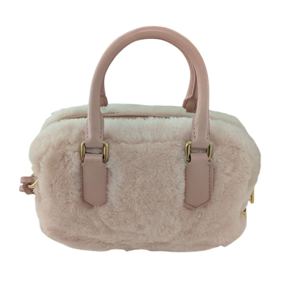 MIU MIU(ミュウミュウ) シアリングハンドバッグ ピンク|【公式 MIU MIU(ミュウミュウ) シアリングハンドバッグ ピンク|【公式