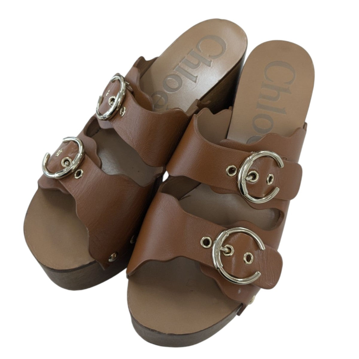 Chloe(クロエ) スカラップパンプス ブラック サイズ 35 1/2
