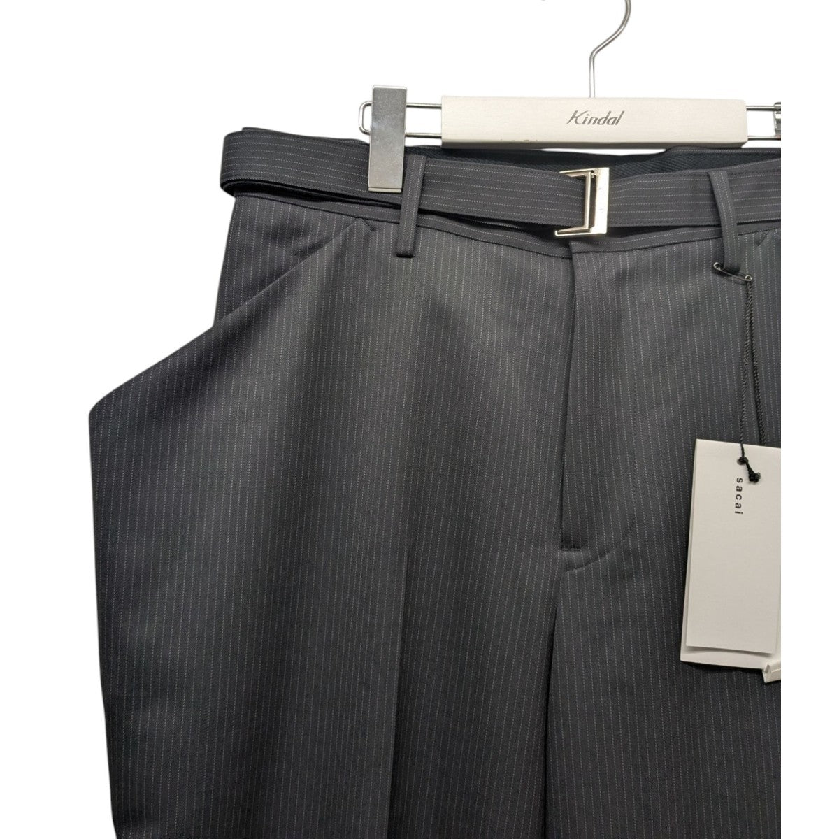 sacai(サカイ) 25SS「Doeskin Pants」ストライプベルテッド