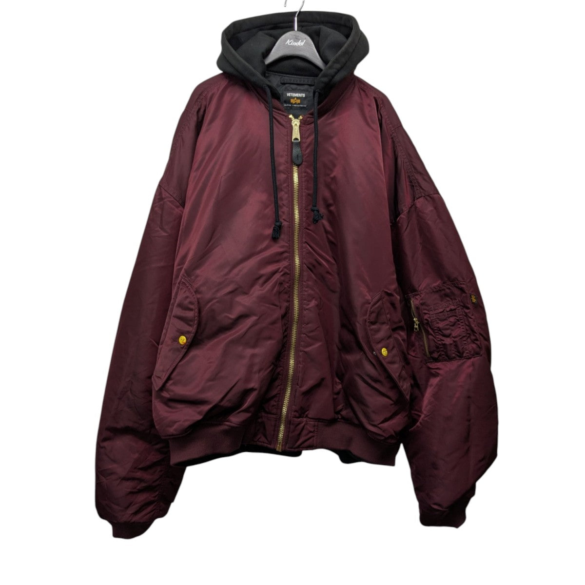 VETEMENTS×ALPHA INDUSTRIES 18SSReversible Hooded Bomber Jacket