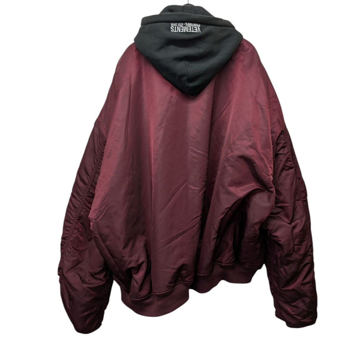VETEMENTS×ALPHA INDUSTRIES 18SSReversible Hooded Bomber Jacket