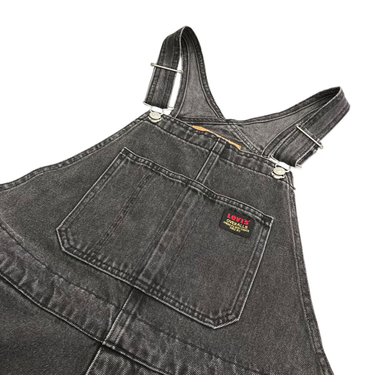 Lサイズ★定価12100円★リーバイス オーバーオール 黒 79107-0006 Levi's リーバイス Levis オーバーオール 黒 ユーズド加工 79107