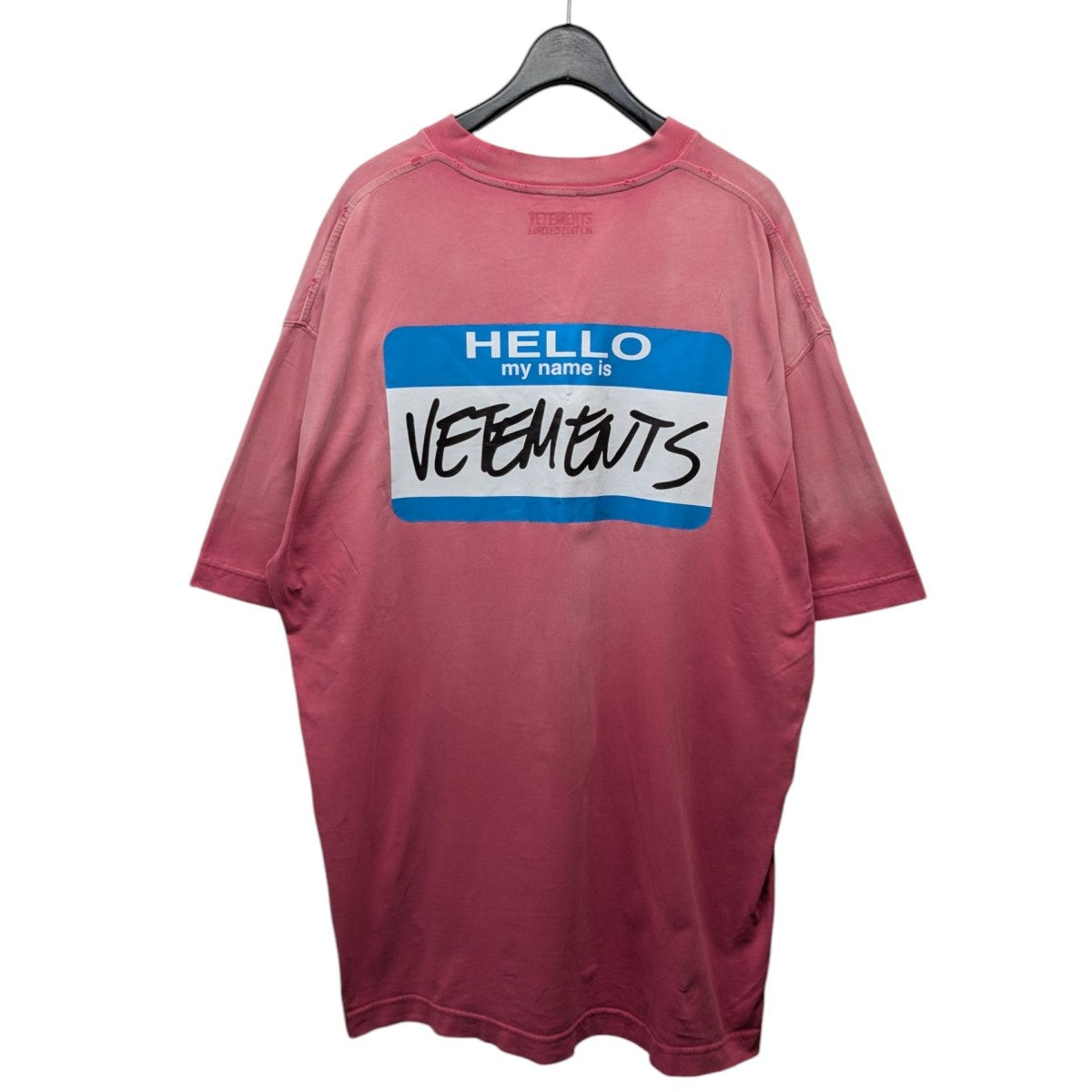 VETEMENTS(ヴェトモン) 22SS「MY NAME IS VETEMENTS FADED T
