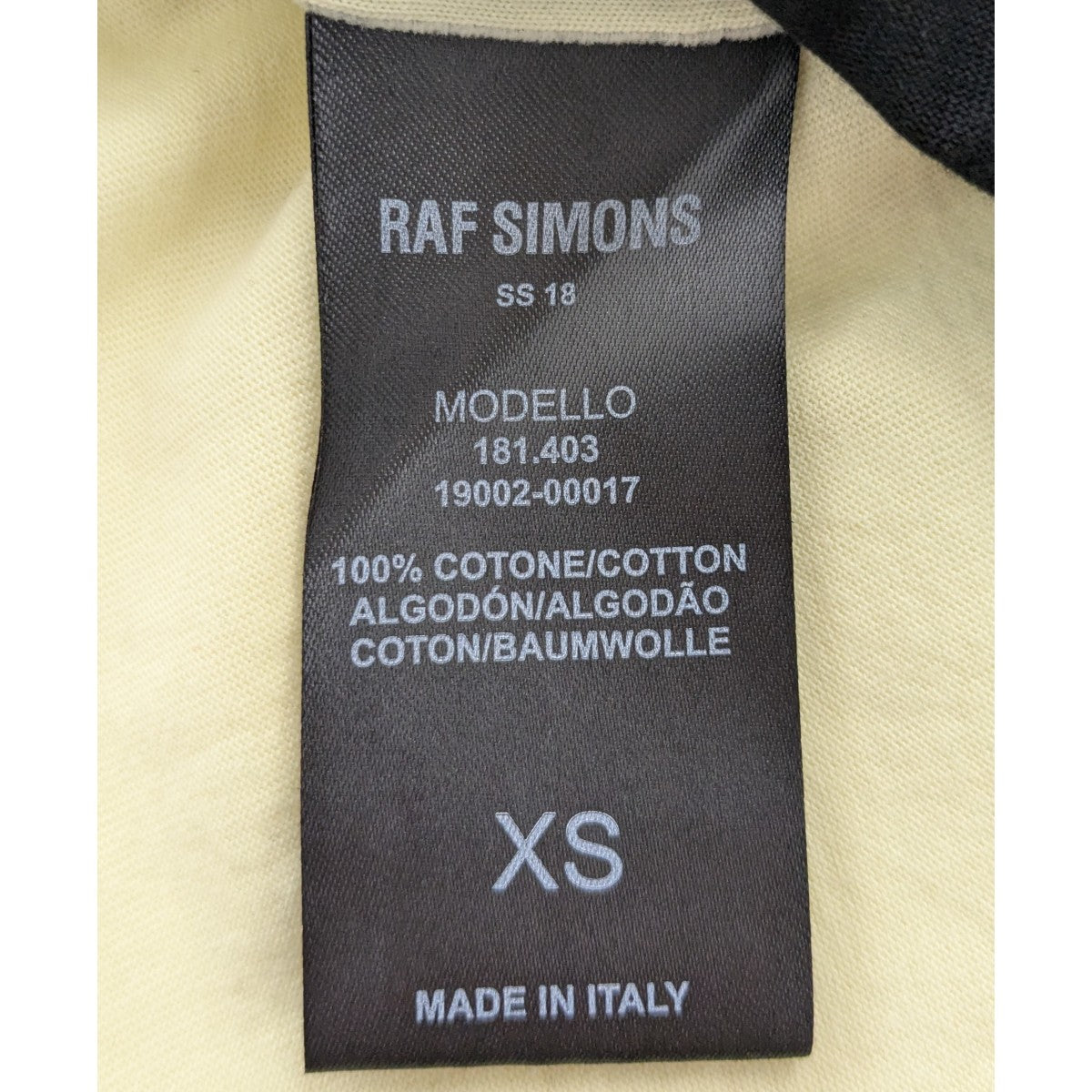 RAF SIMONS 18SS NEW ORDER 権力の美学ノースリーブTシャツ 古着・中古-6枚目のアイテム画像