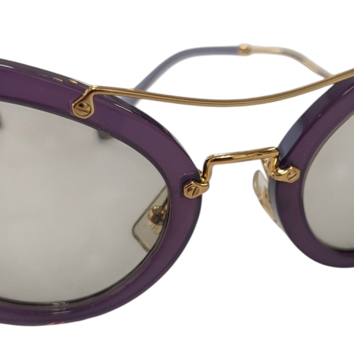 miu miu パープル サングラス ケース付き Miu Miu サングラス SMU04Z パープルレンズ 男女兼用 - メルカリ