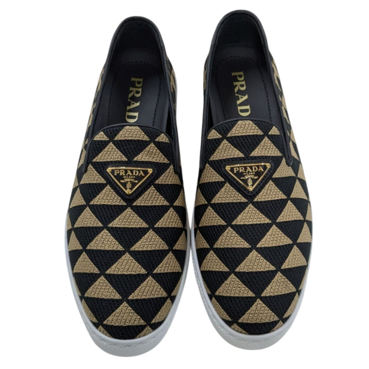 ま*す様 PRADA　プラダ　エンブロイダリー　ファブリック　ミュール　サンダル 美品【プラダ】エンブロイダリーファブリックサンダル ブラック