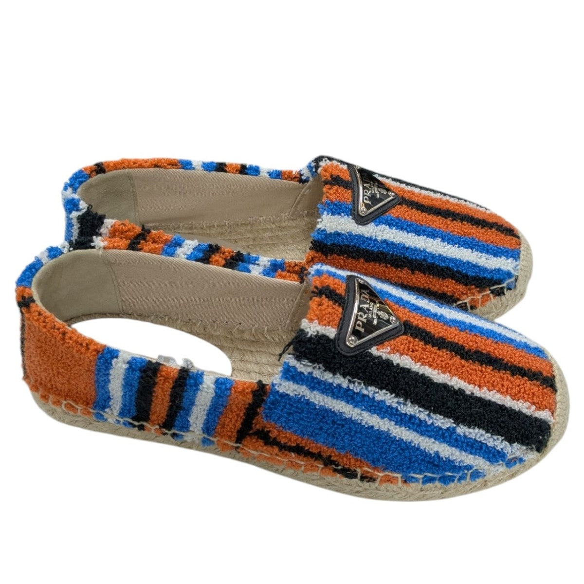 【未使用・美品】PRADAプラダ／エスパドリーユ／ベージュ／箱付き正規品 PRADA(プラダ) テリークロスエスパドリーユ 1S840 マルチカラー