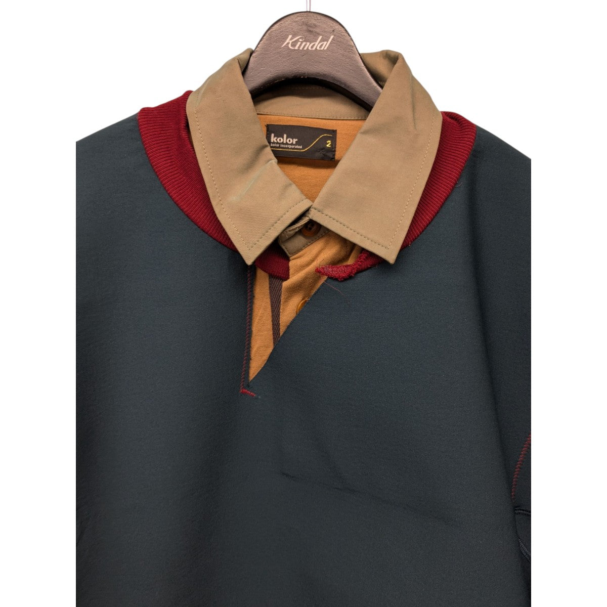 kolor beacon アウター　23aw kolor／BEACON(カラー／ビーコン) 23AWスイッチングウールトップス