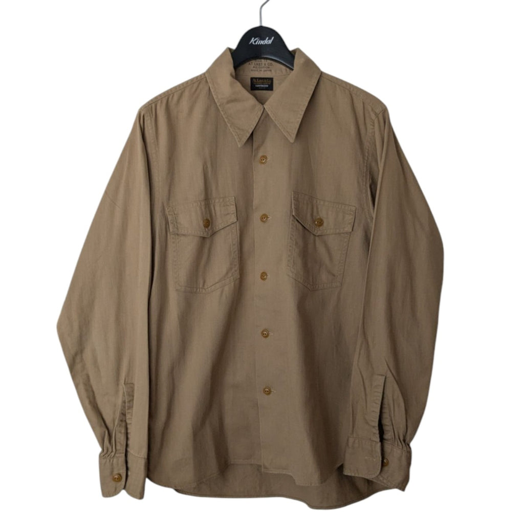 ATLAST ＆ CO(アットラスト) WORK SHIRTワークシャツ ブラウン サイズ 