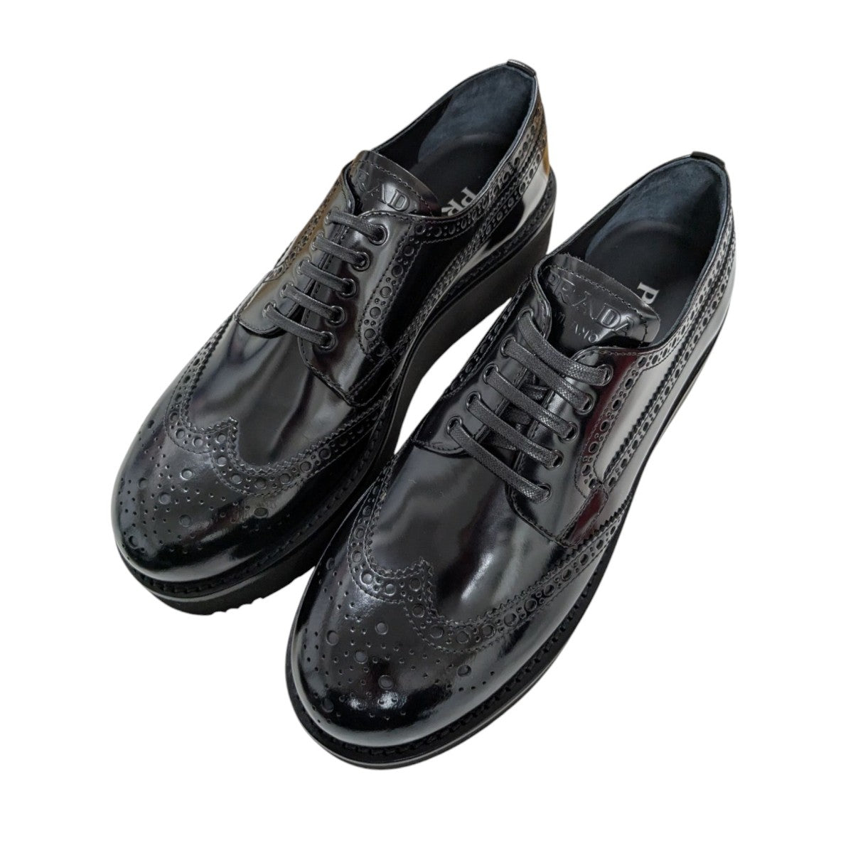 PRADA 12AW 1E 887D バイカラー ラバーソール レザー シューズ プラダ 12AW 1E 887D バイカラー ラバーソール レザー シューズ