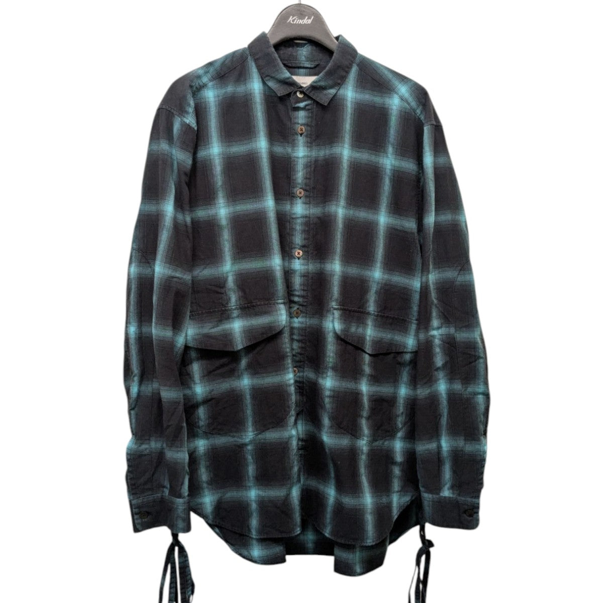 20SSOMBRE ROUND FRONT SHIRTオンブレチェックシャツ20SSSH02