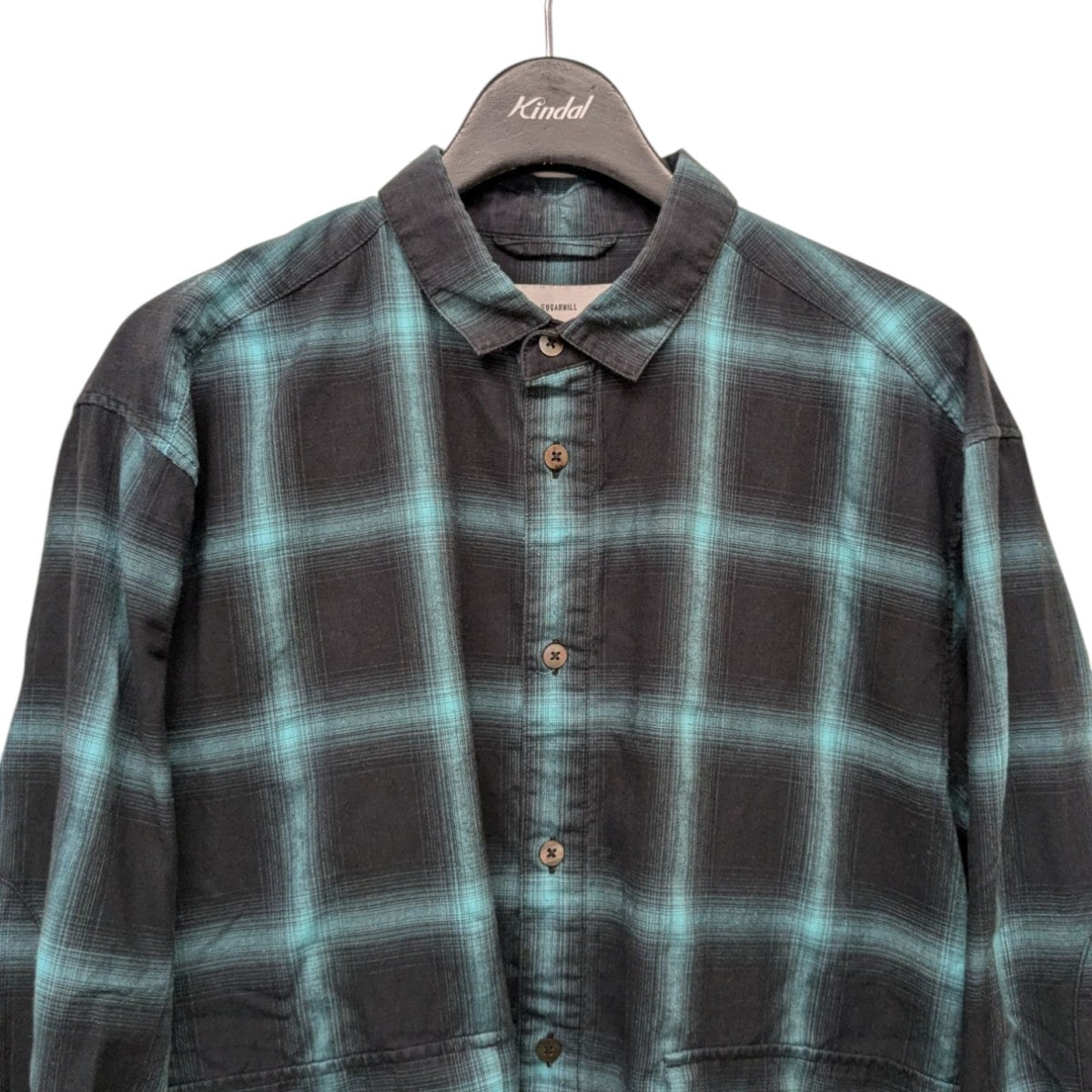 20SSOMBRE ROUND FRONT SHIRTオンブレチェックシャツ20SSSH02