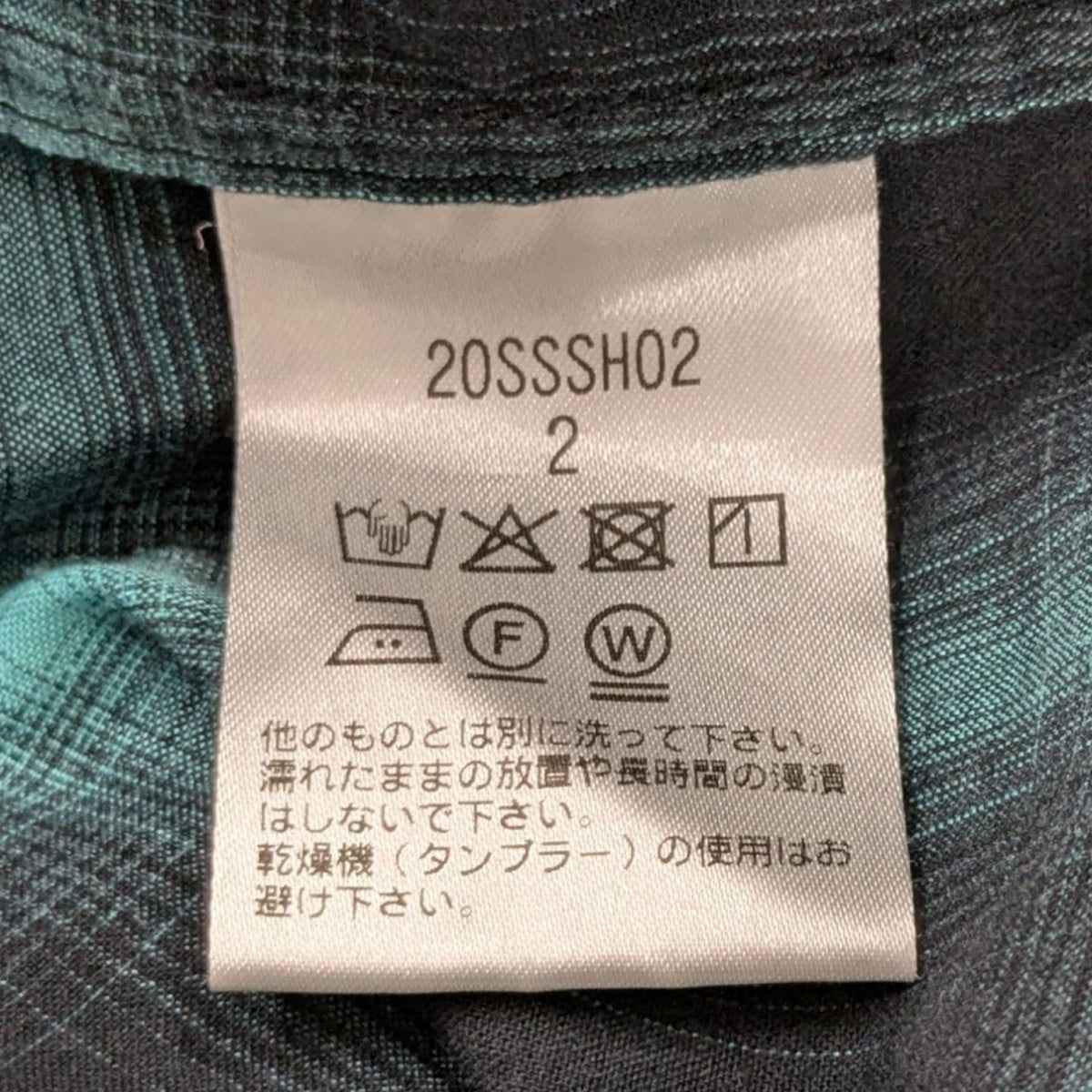20SSOMBRE ROUND FRONT SHIRTオンブレチェックシャツ20SSSH02