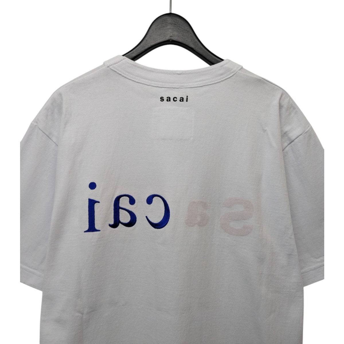 レアsacai サカイ　BLUEロゴTシャツ　古着レトロサイズ1 ユニセックス レアsacai サカイ BLUEロゴTシャツ 古着レトロサイズ1 ユニ