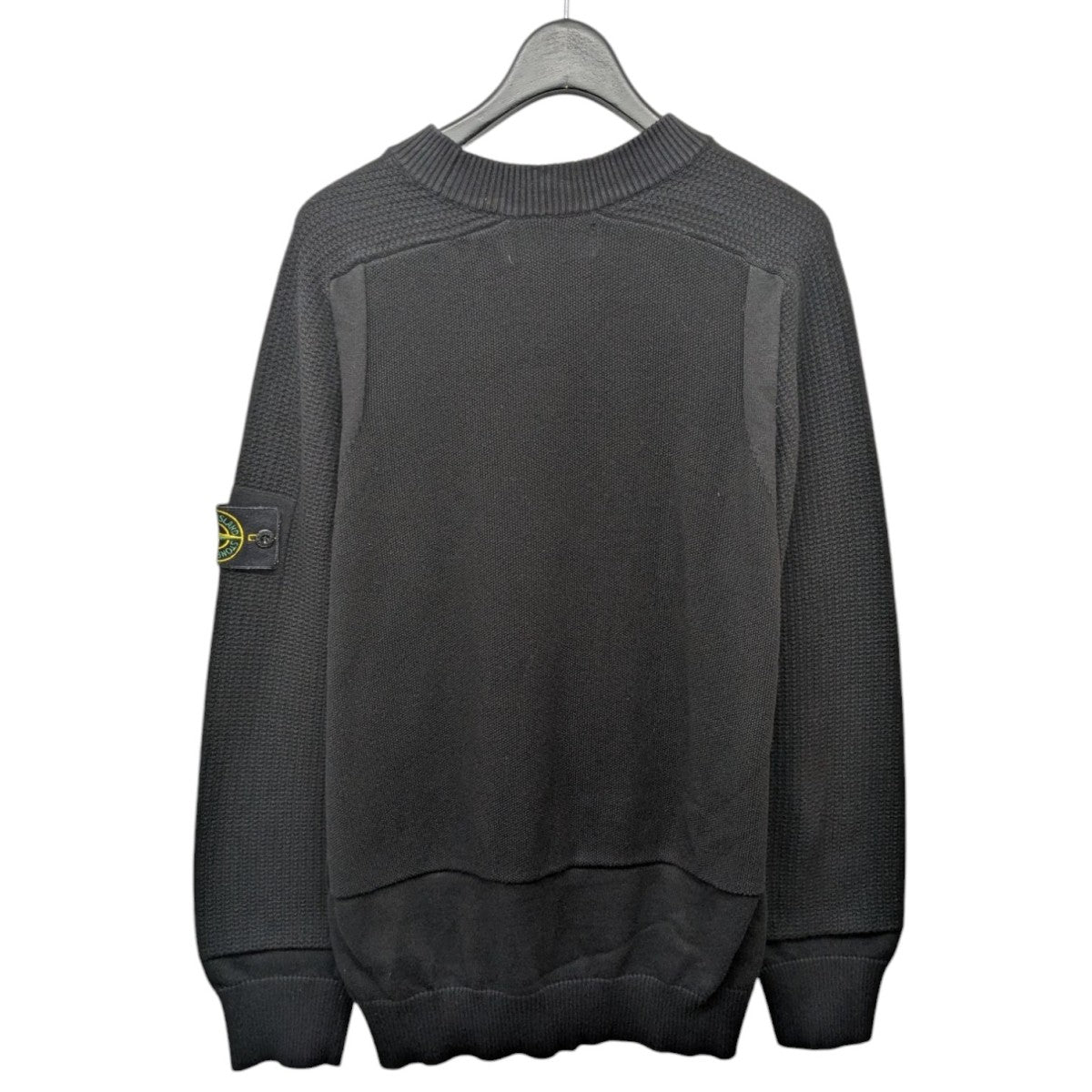 Stone  ブラック セーター　XL Stone Island ストーンアイランド MAGLIA ラムウール クルー