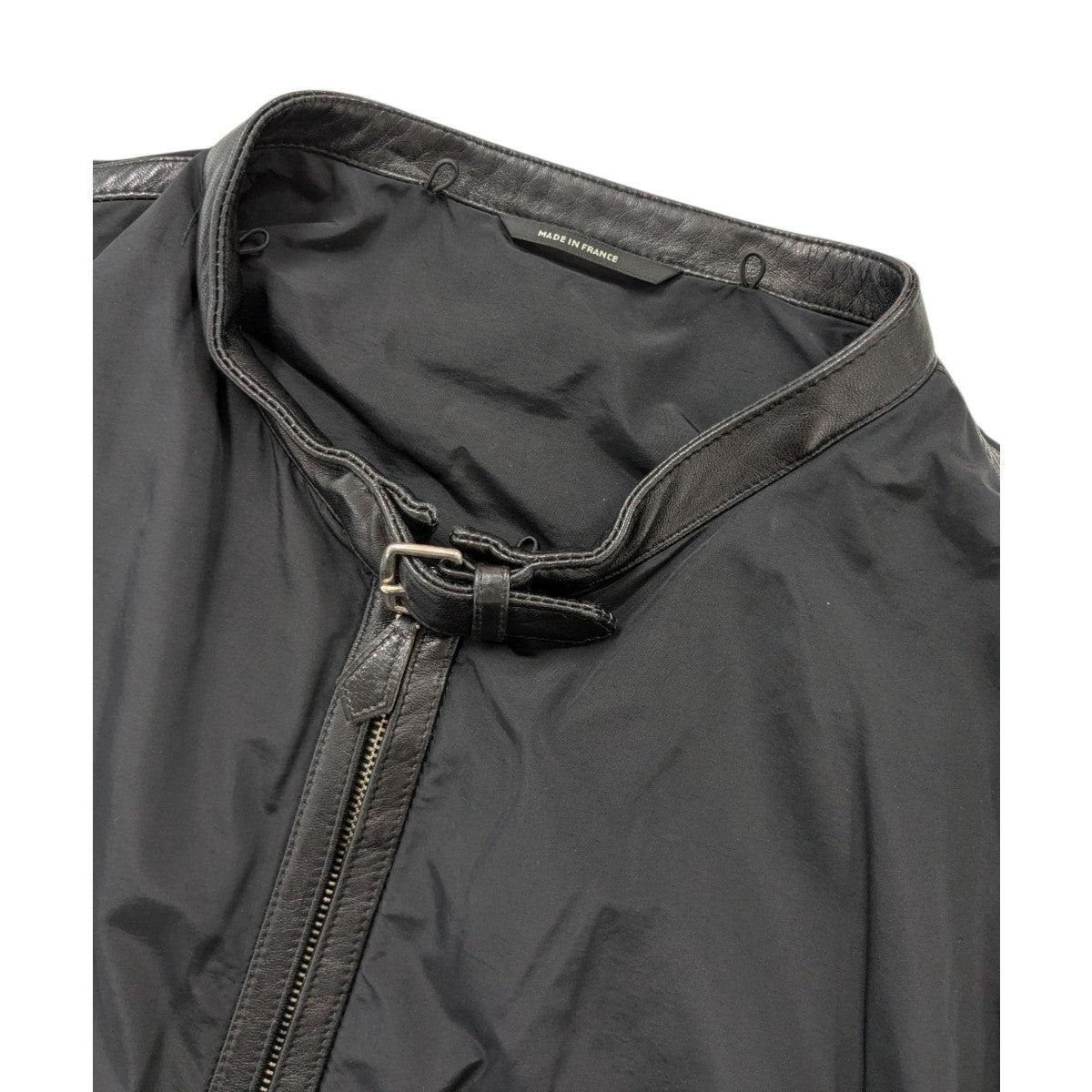HERMES(エルメス) ナイロン×レザーZIP UPジャケット ブラック サイズ