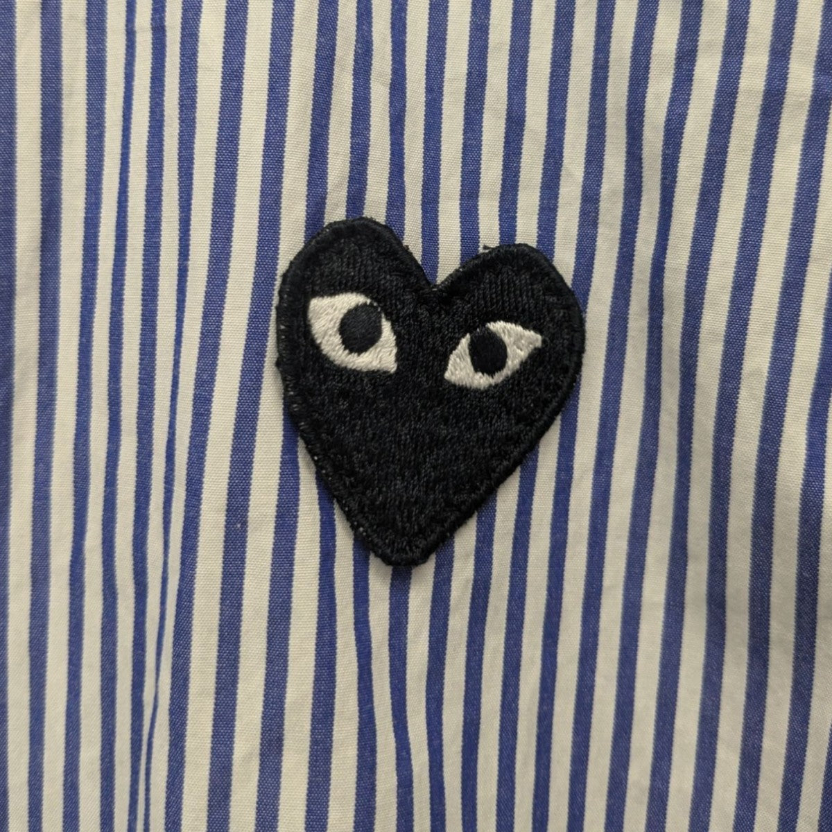 プレイコムデギャルソン PLAY COMME des GARCONS ロンドンストライプシャツ AZ-B017 ブルー サイズ：M 楽天市場】【中古】PLAY COMME des GARCONS | プレイ