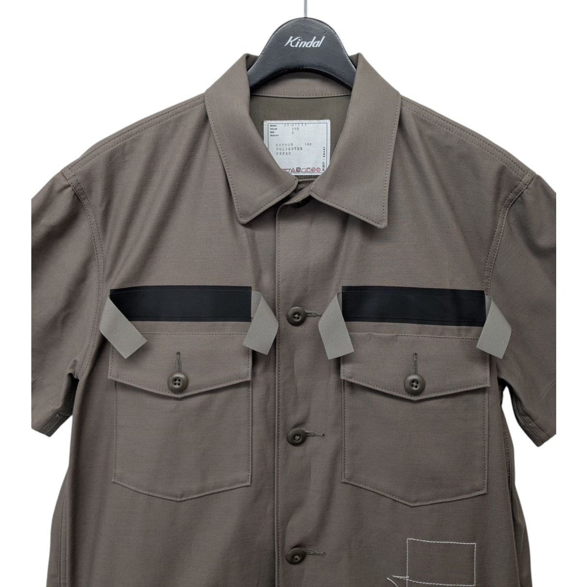 sacai×WTAPS 25SS「Cotton Back Satin Dress」コットンバックサテンドレス 古着・中古-3枚目のアイテム画像