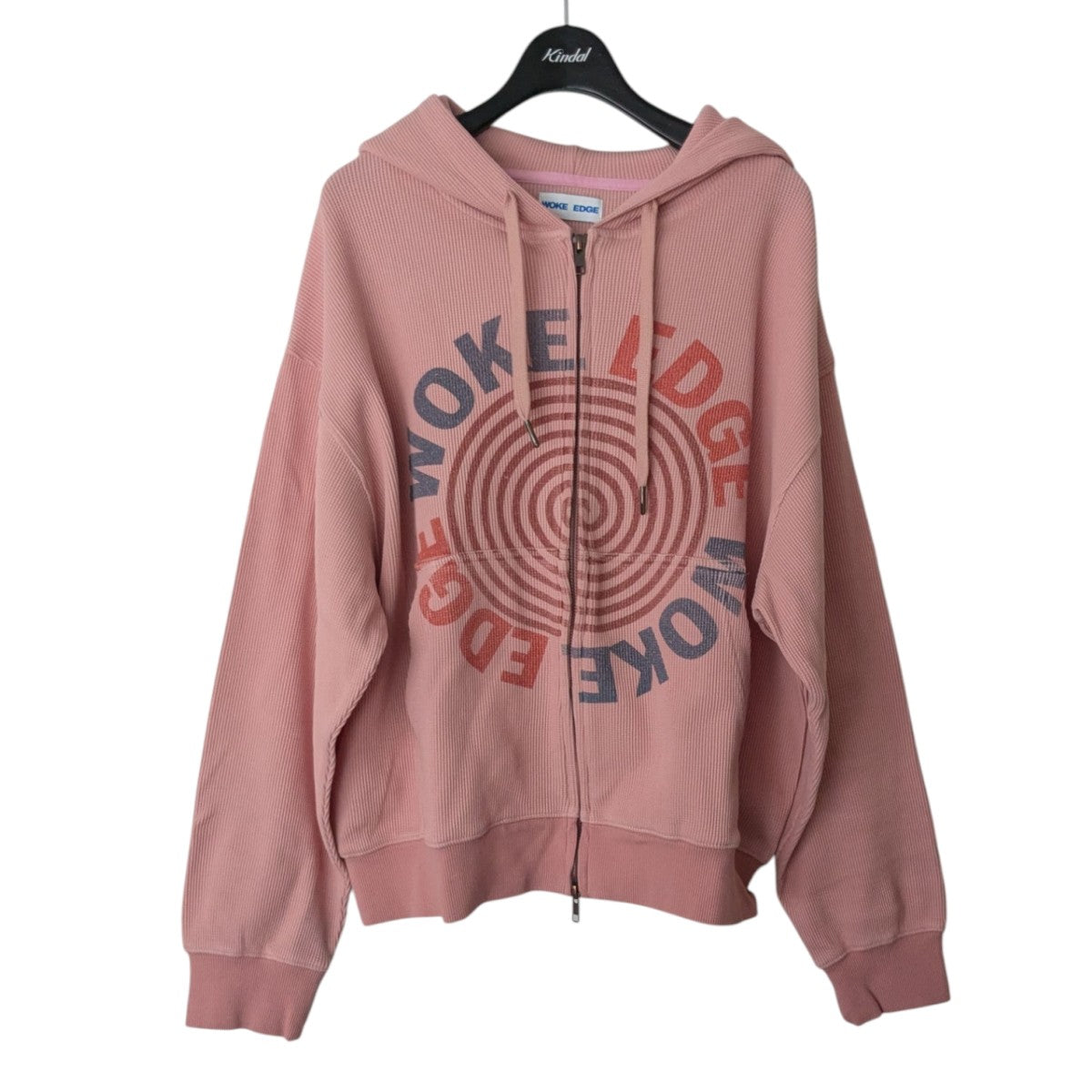 WOKE EDGE(ウォークエッジ) Washed Thermal Zip Hoodieサーマル