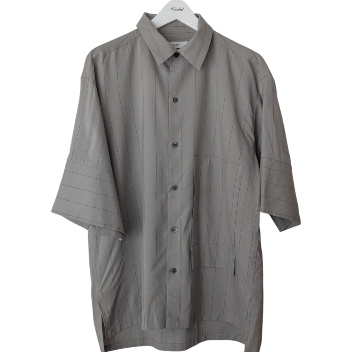 UJOH SHORT SLEEVE JACKET/2/ウール/NVY/ストライプ UJOH SHORT SLEEVE JACKET/2/ウール/NVY/ストライプ