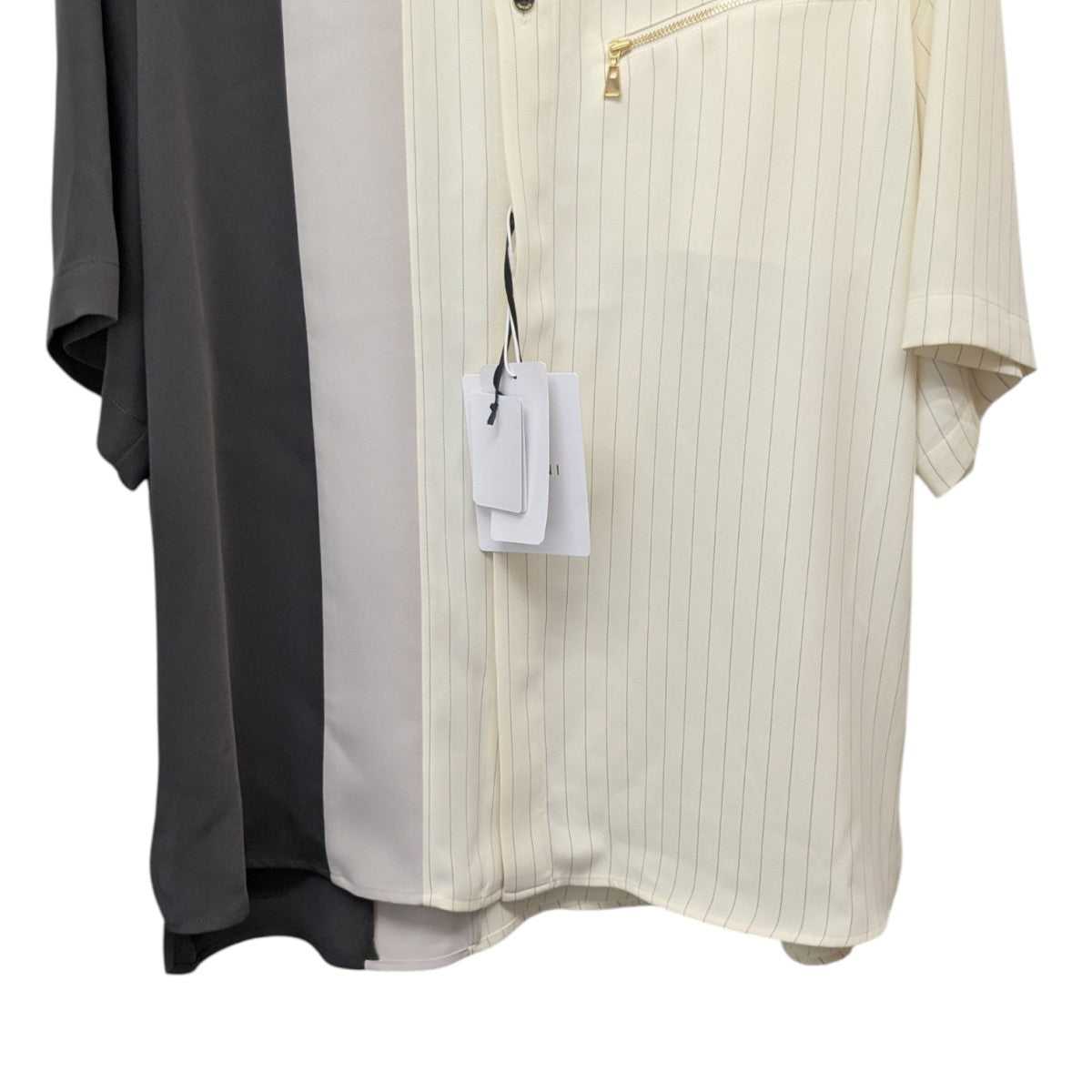 CULLNI(クルニ) 25SSDouble Satin Bi Color Short Sleeve Shirt