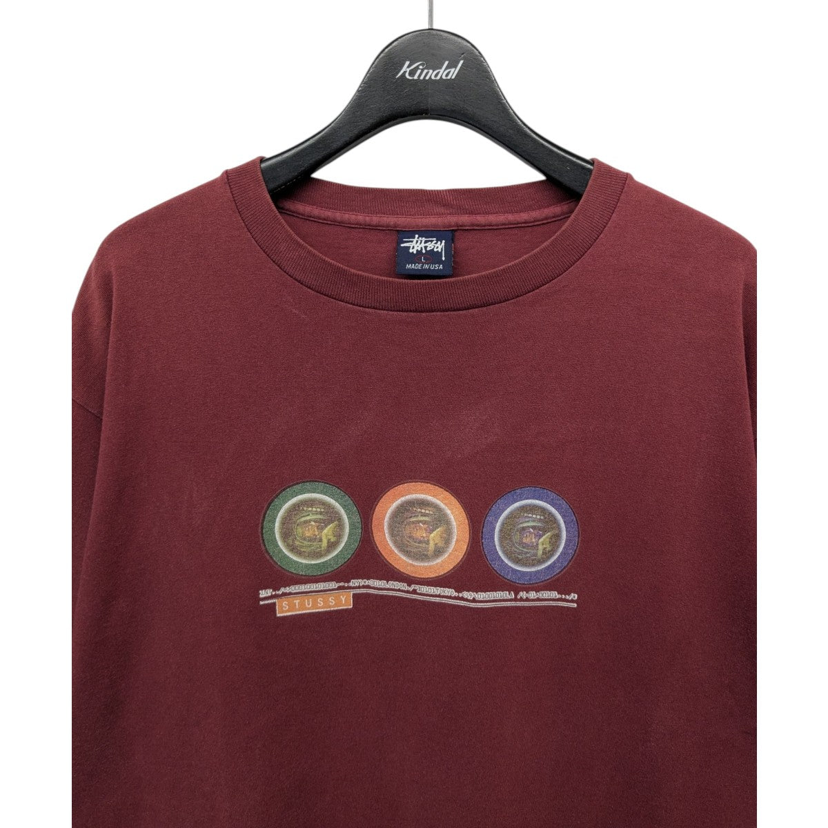 OLD STUSSY 90s 紺タグ プリントTシャツ 古着・中古-3枚目のアイテム画像