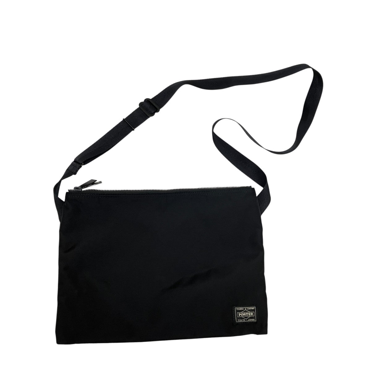PORTER ナイロンツイルショルダーポーチ　ブラック　新品未使用 PORTER Nylon twill shoulder bag-ポーターナイロンツイル