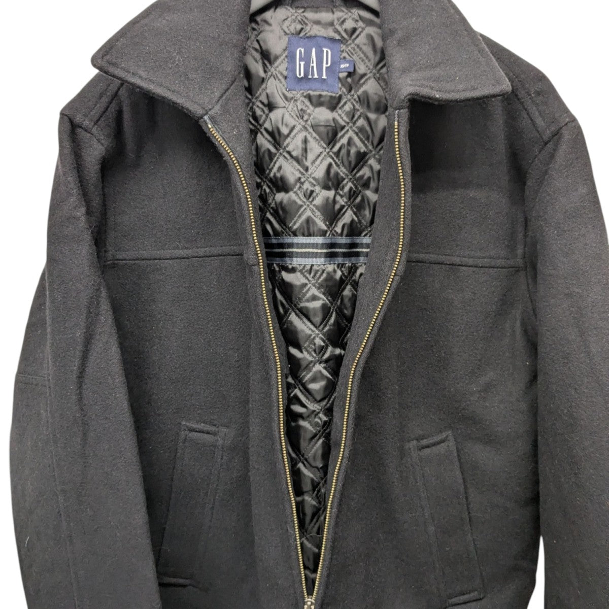 OY☆ジップアップジャケット OLD GAP(オールドギャップ) ウールZIP UPジャケット ブラック サイズ