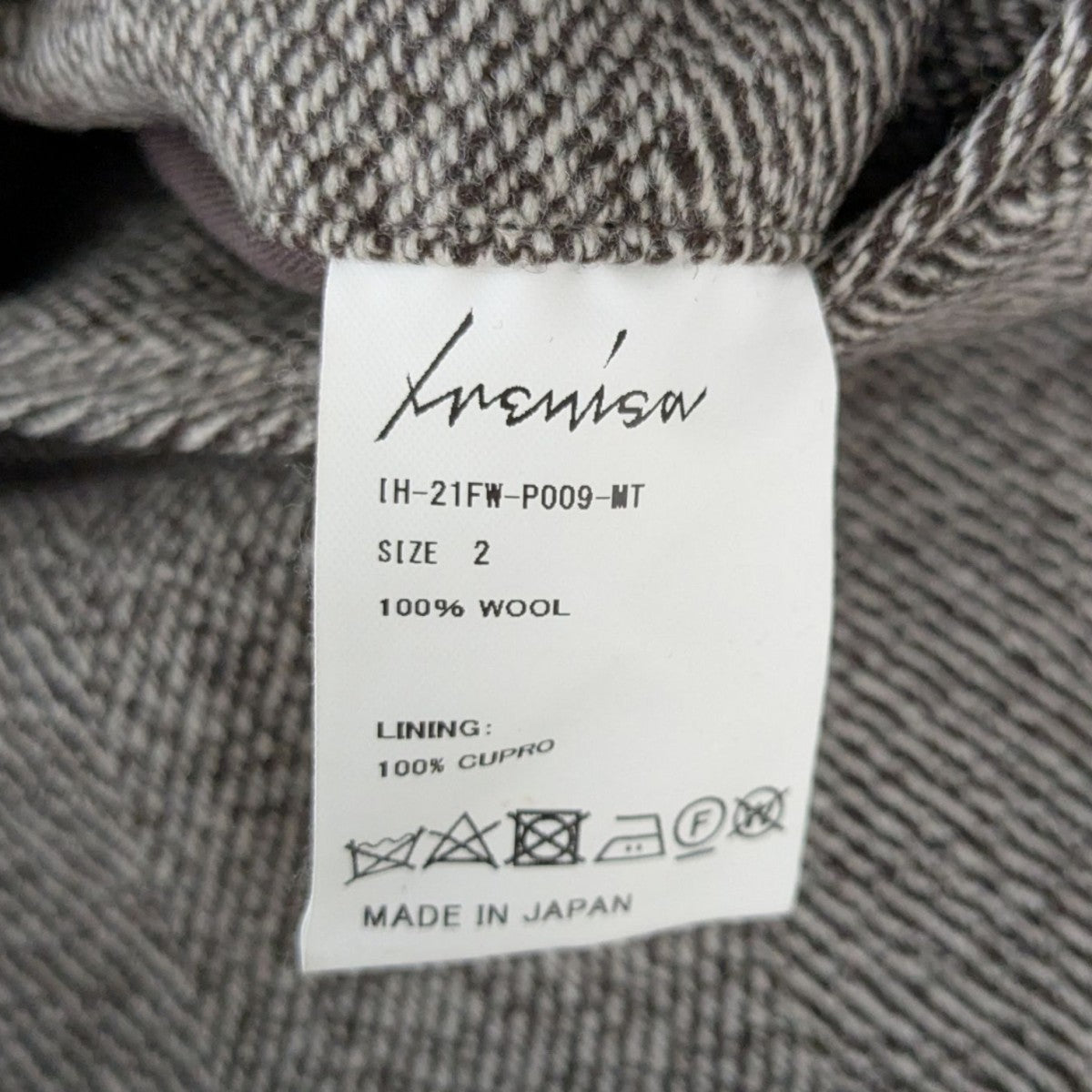21AWNO TUCK STRAIGHT PANTSノータックストレートパンツIH-21FW-P009-MT
