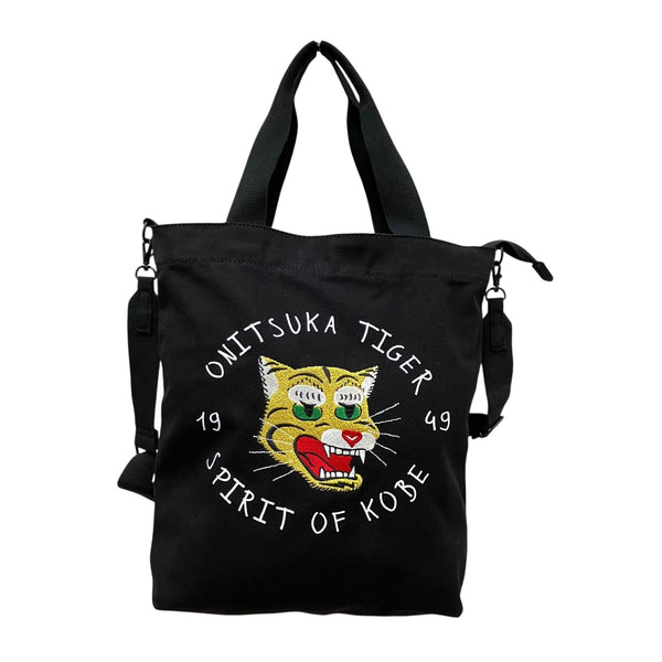 オニツカタイガーBAG 美品 Onitsuka Tiger(オニツカタイガー) MEDIUM CANVAS BAGトラ柄ミディアム