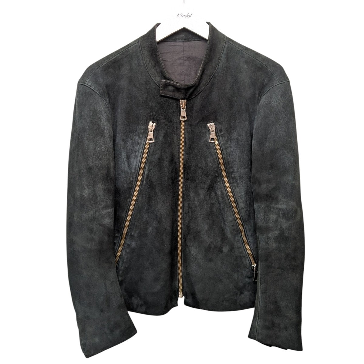 Martin Margiela14 05AW 本人期 デカZIP 5ZIPスウェードライダースジャケット 古着・中古-1枚目のアイテム画像