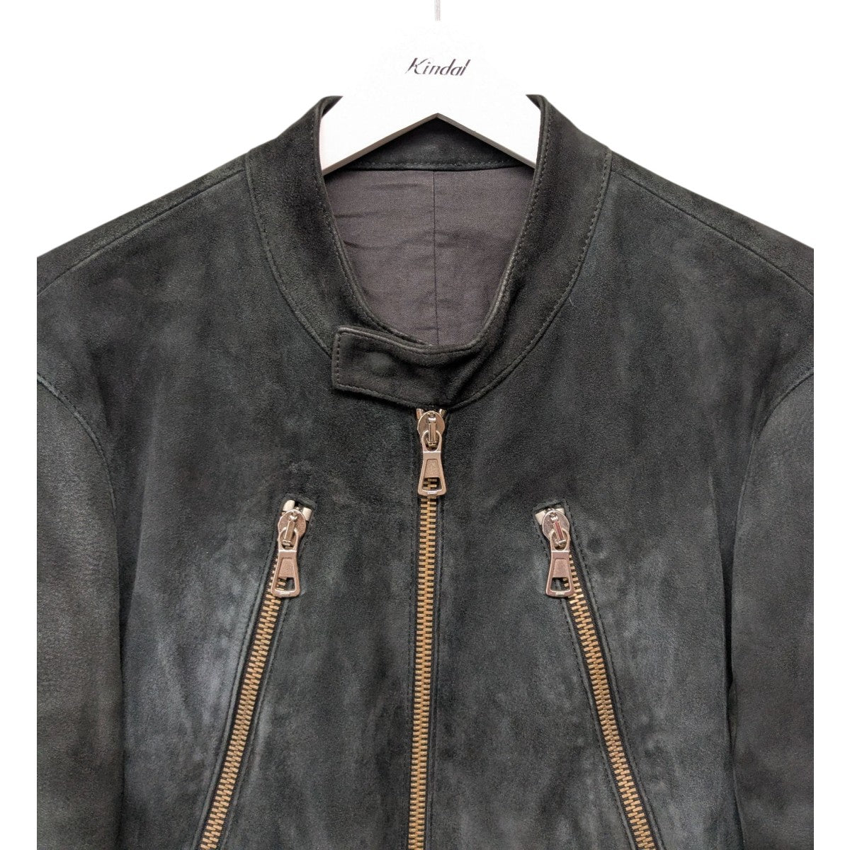 Martin Margiela14 05AW 本人期 デカZIP 5ZIPスウェードライダースジャケット 古着・中古-3枚目のアイテム画像