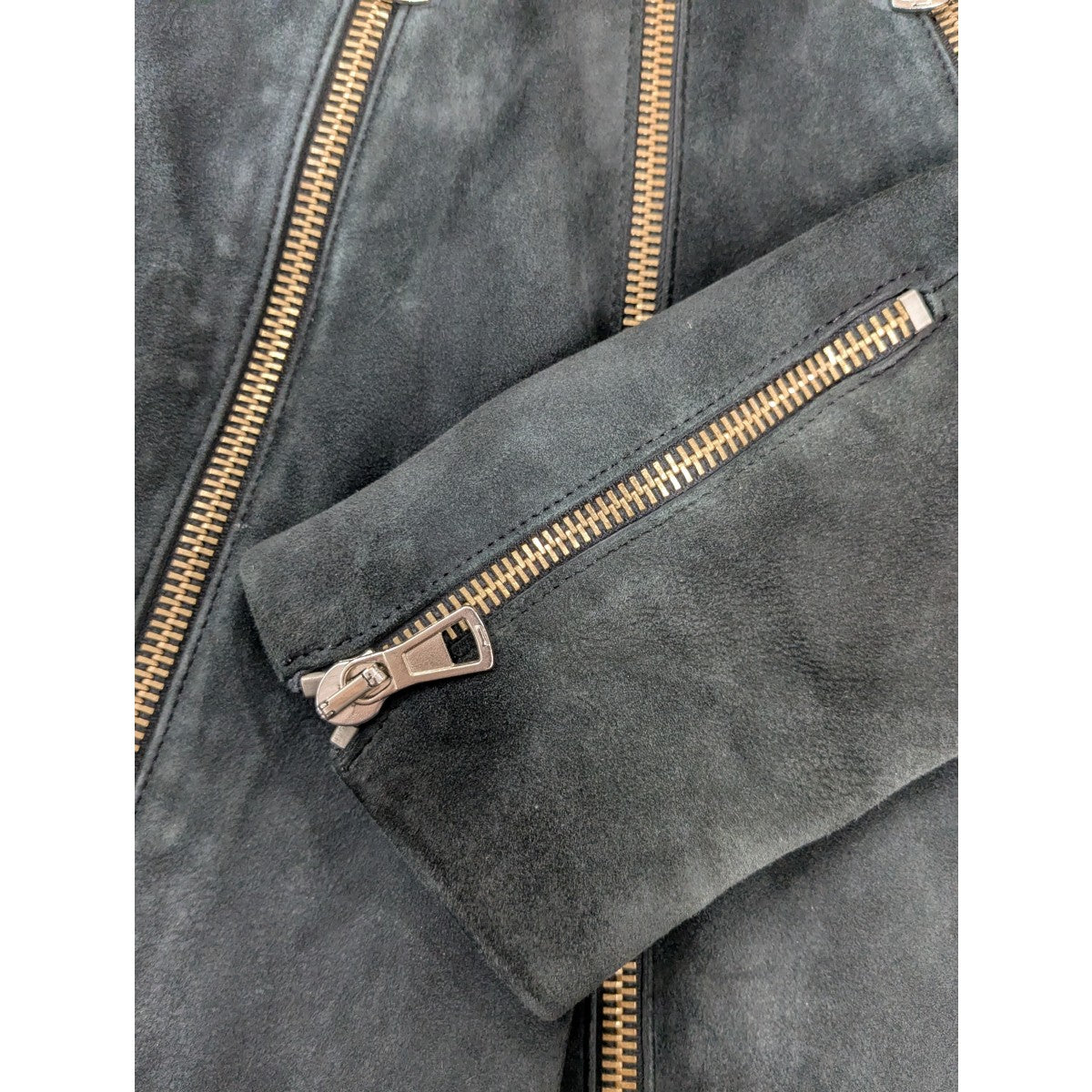 Martin Margiela14 05AW 本人期 デカZIP 5ZIPスウェードライダースジャケット 古着・中古-4枚目のアイテム画像