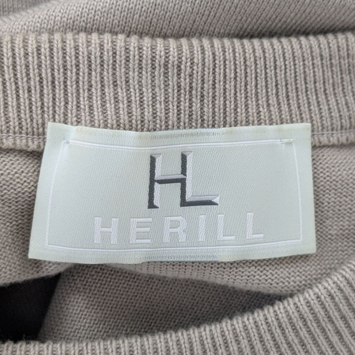 HERILL(ヘリル) COTTON CREWNECK SHORTSLEEVE SWEATER KNIT